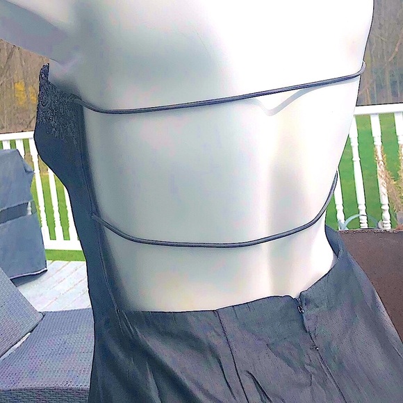 Shelli Segal Laundry silver grey backless strapless gown Cruise Prom Wedding 4 - Picture 1 of 13